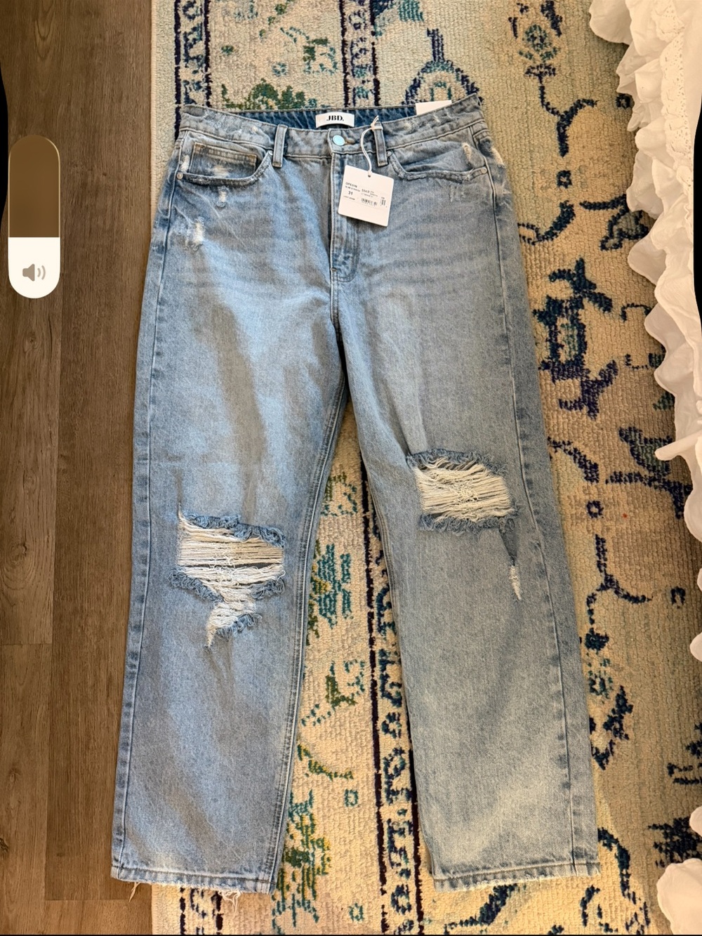 JBD Light Blue Distressed Boyfriend Jeans